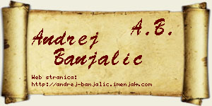 Andrej Banjalić vizit kartica